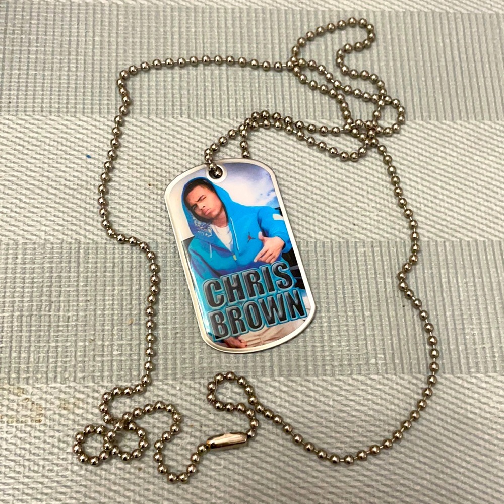 Chris Brown Dog Tag Necklace